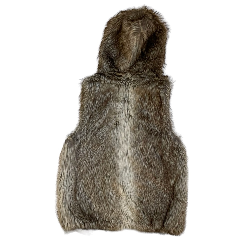 Y2k Faux fur furry hooded reversible sweater vest - Picture 8 of 17